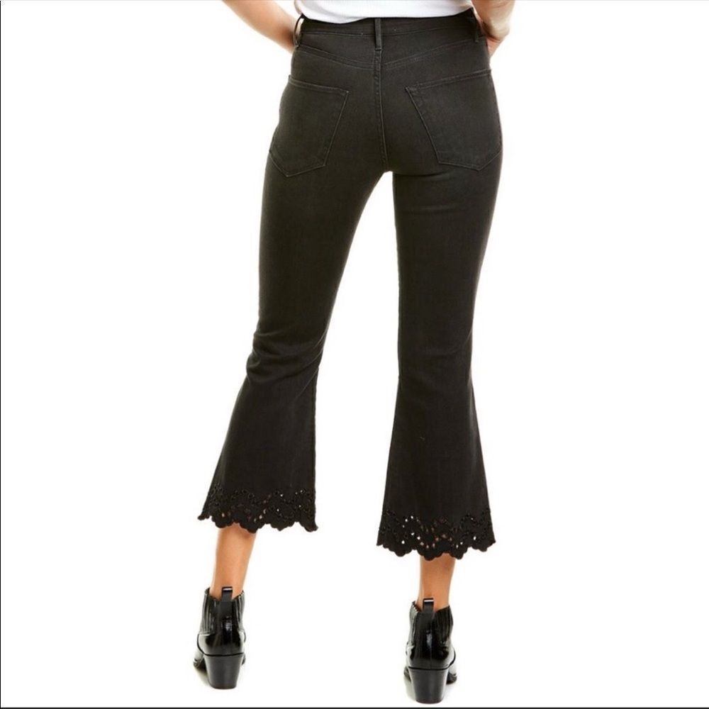 Frame  Lacey Eyelet Crop Jeans - Picture 3 of 9